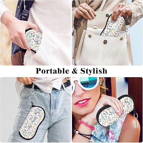 Miniatura 103 de MoKo - Estuche suave, ultra ligero, de neopreno, para lentes de sol, con cremallera y clip para cinturón