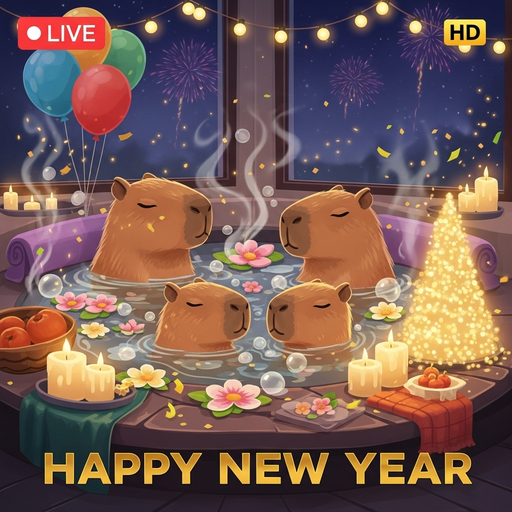 Calm Capybara Spa: Viral Animal Ambience & Hot Springs Relaxing Noise Fire TV 2026