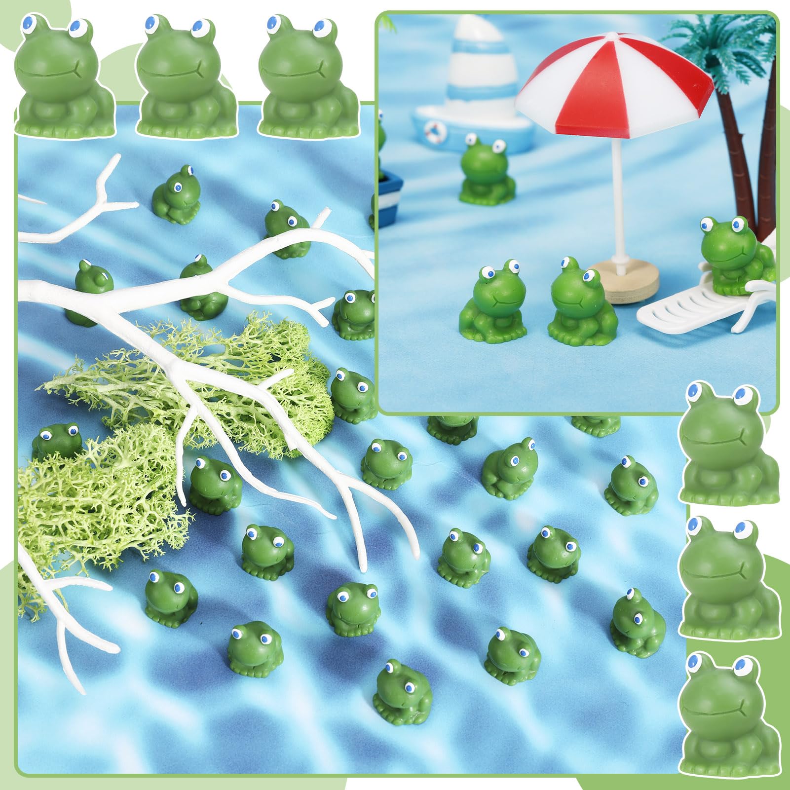 Leuchtende Mini Frösche - 40 Stück Für Deko & Terrarium