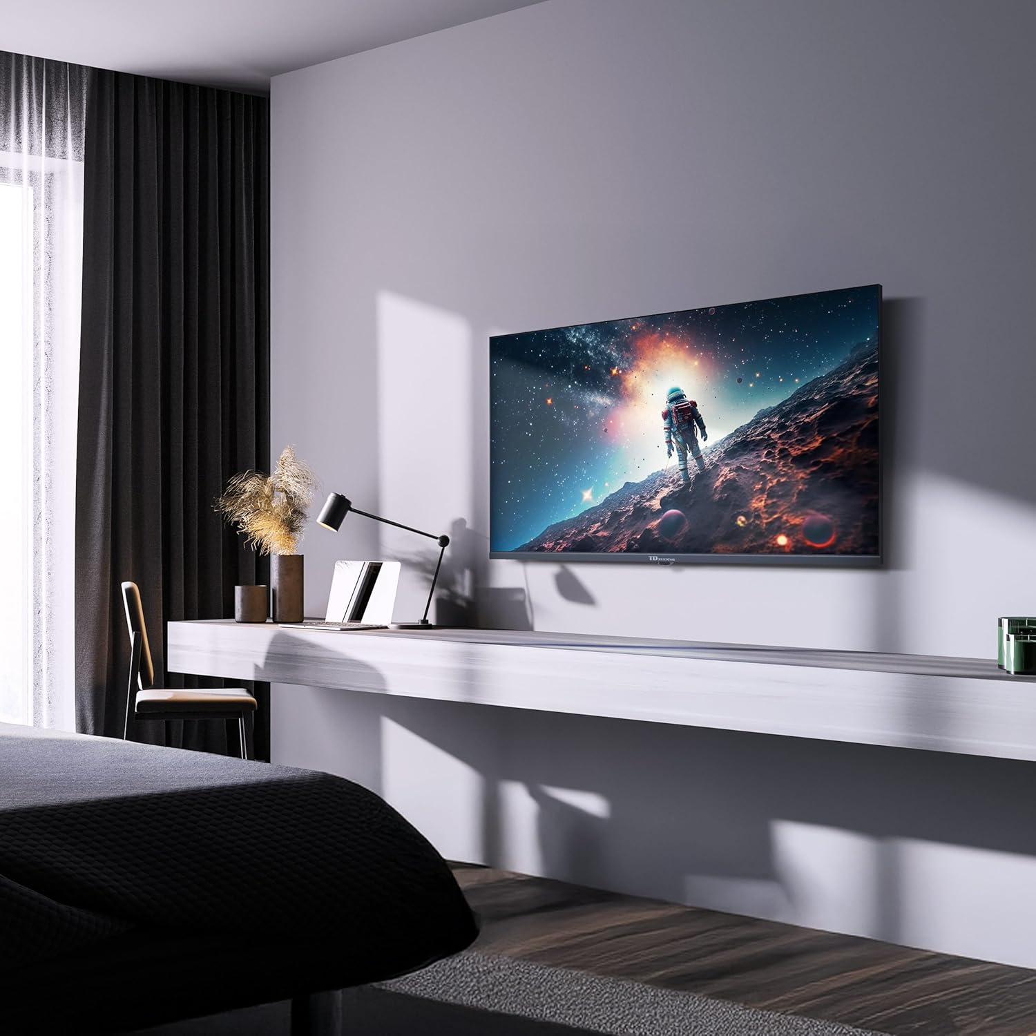 TD Systems Smart TV mounted on a wall in a modern room