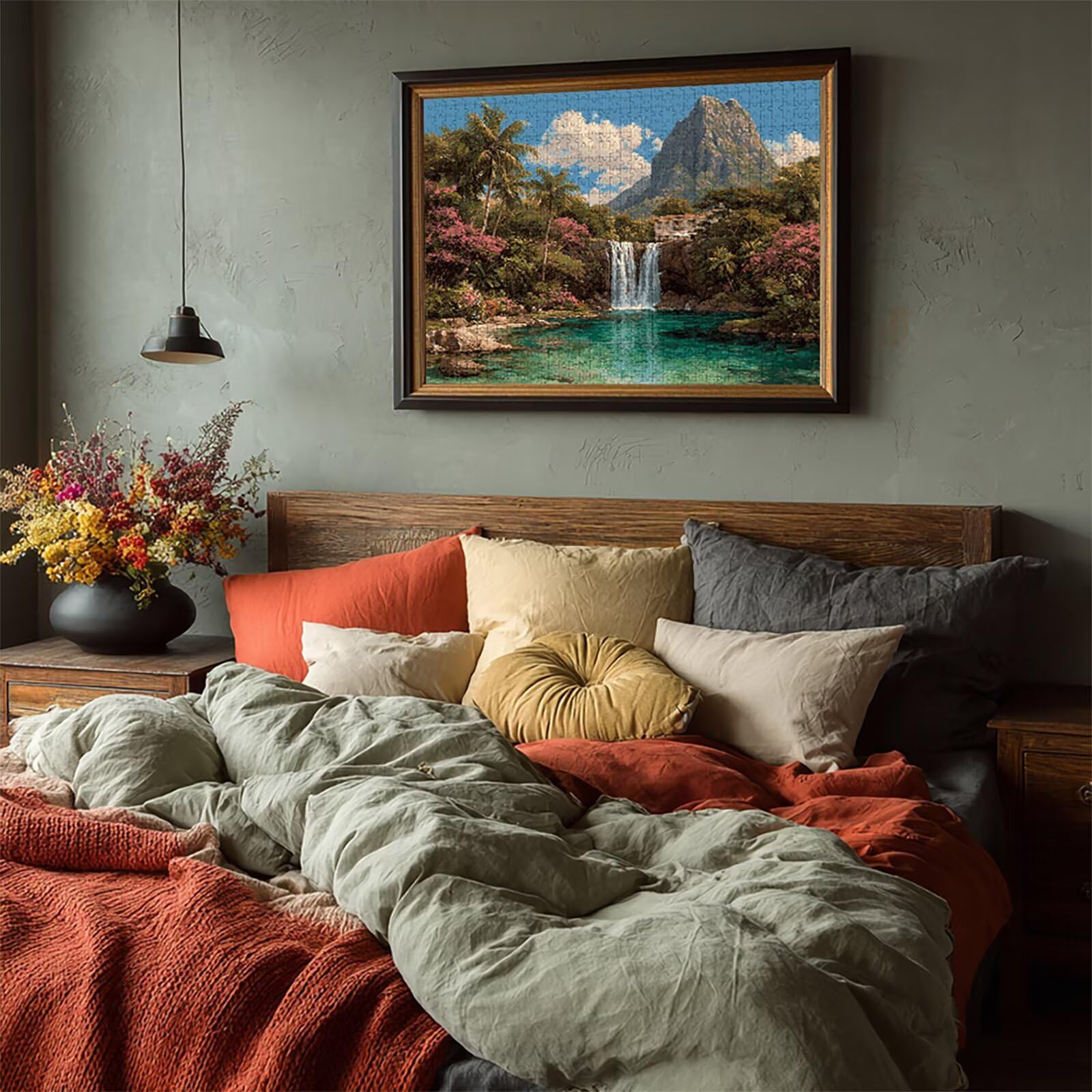 Drewniane puzzle roślinne, 155 x 104 cm, puzzle krajobrazowe, 5000 sztuk, dla dorosłych, z pudełkiem, edukacyjna, wymagająca gra, napis łatwy do odróżnienia, letnie prezenty, piękny wystrój, W-8321