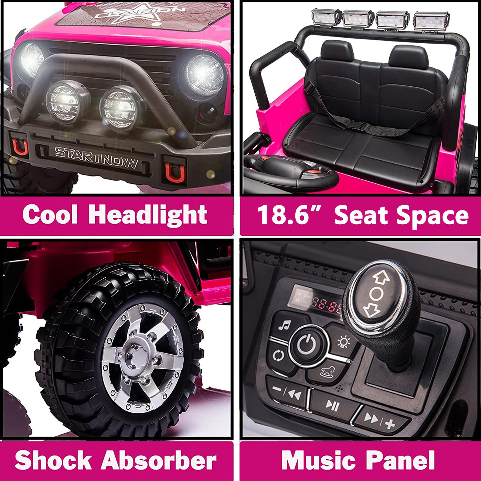 Taur Co Ride (Not Taurus)Sopbost 12v 7Ah 2-Seater Ride On Truck Electric Ride On Car ...
