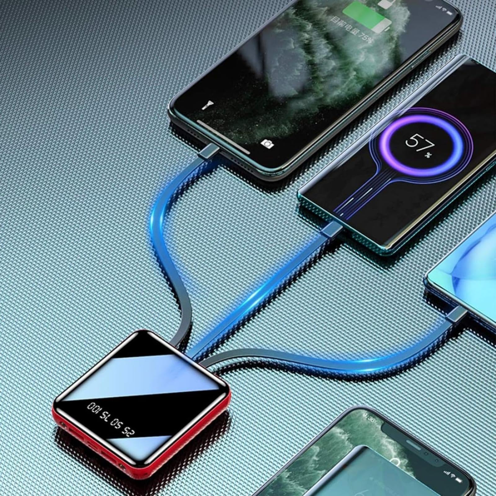 Powerbank Laptop Powerbank/Dostarczany z kablem powerbank o dużej pojemności 20000mAh zasilacz mobilny (8000mA/czarny)