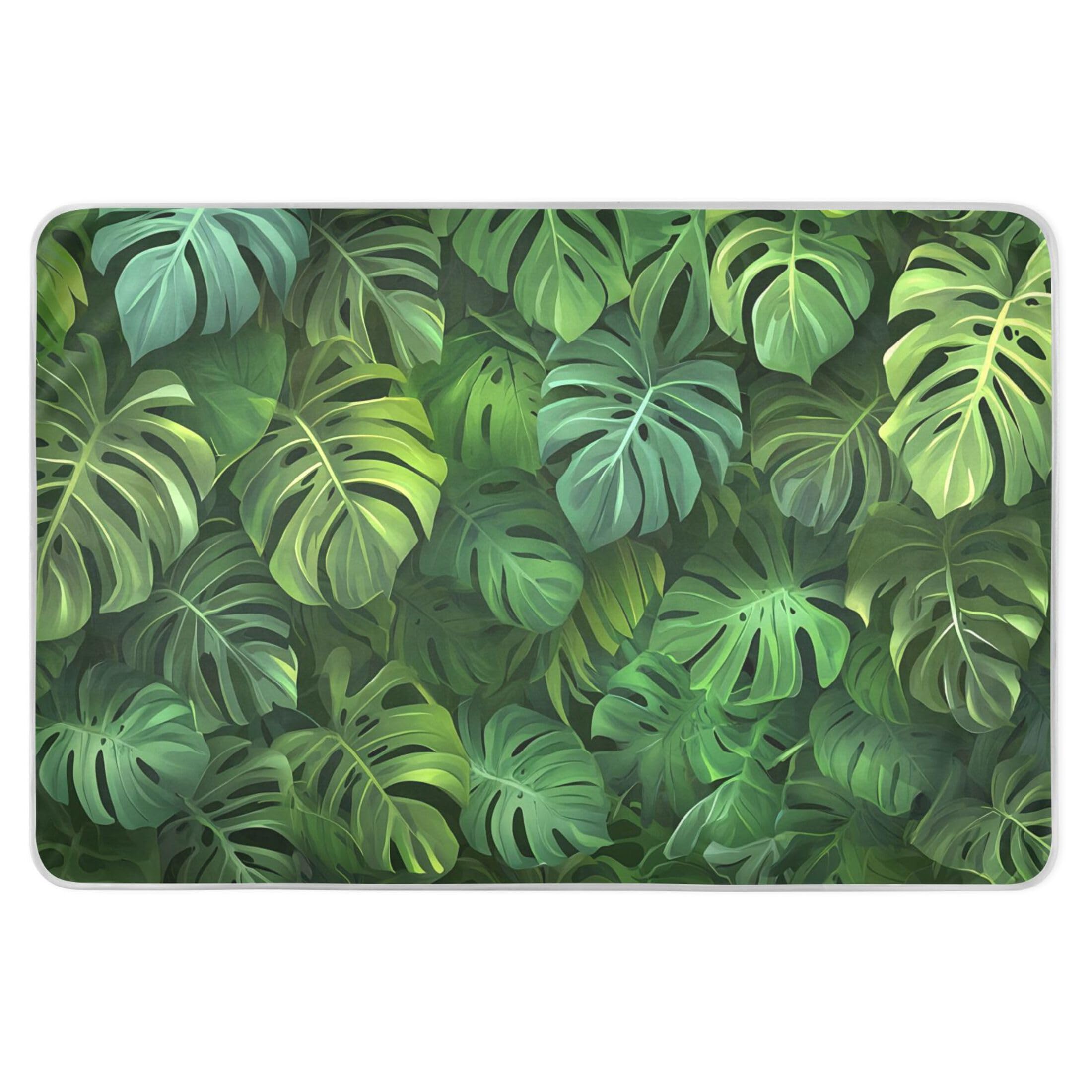 Takiito Tropical Plant Bed Pad Reusable Bed Underpad Washable Waterproof Leak-Proof Quick Dry Incontinence Pee Pad for Toddlers Kids Adults Pets 34x52 in