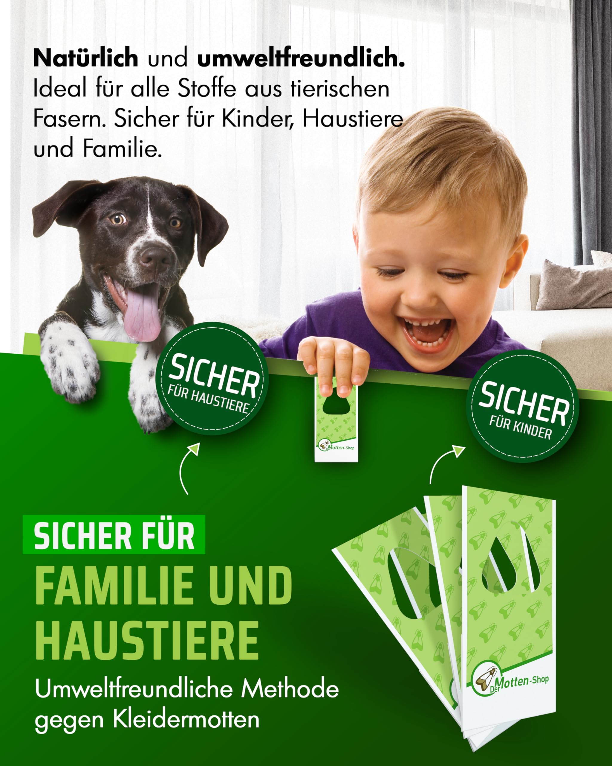 Der Motten-Shop® | 1 Karte à 5 Lieferungen | Schlupfwespen gegen Kleidermotten | biologische & nachhaltige Mottenbekämpfung | umweltfreundliche und giftfreie Alternative
