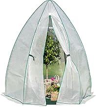 WESTMANN Gewächshaus Winterzelt | 160x183 cm Weiß | Foliengewächshaus für den Garten | Anzuchthaus zum ganzjährigen Schutz von Gemüse & Pflanzen