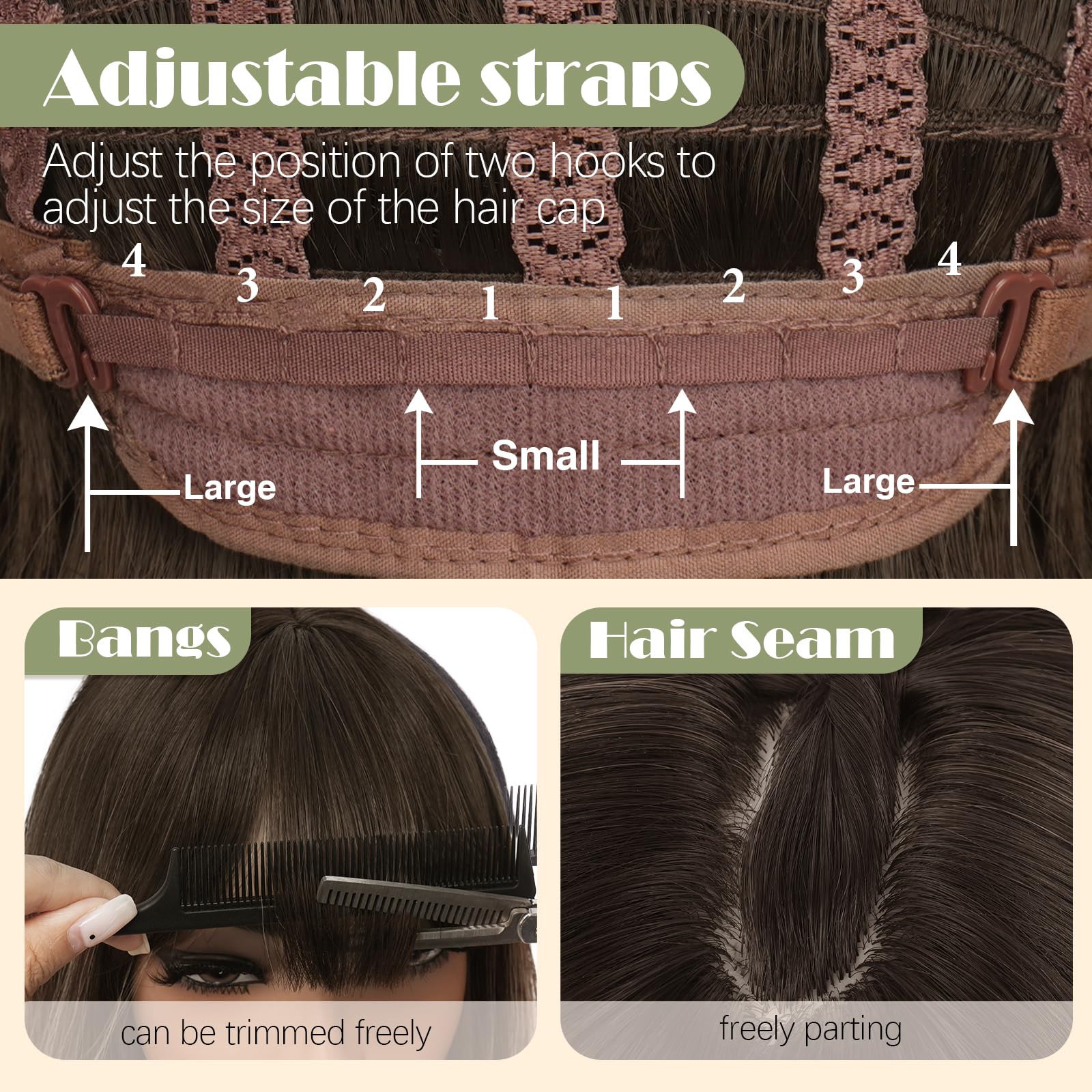 Sofeiyan Kurze Bob Perücke mit Pony, 30 cm Rotbraun Lockige Spitzen Synthetische Perücke für Damen, Hitzebeständige Faser Natürlich Aussehende Alltag Perücken