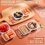 24 Pack Reusable Snack Containers with Lids Portion control, Meal Prep Containers for Kids adults On the Go Meals, 10 Forks, Snack Pack Containers for Travel 、fridge organizers and storage