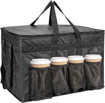 -Large Insulated Collapsible Cooler Bags with Zipper Closure,Reusable Grocery Shopping Bags Keep Food Hot or Cold