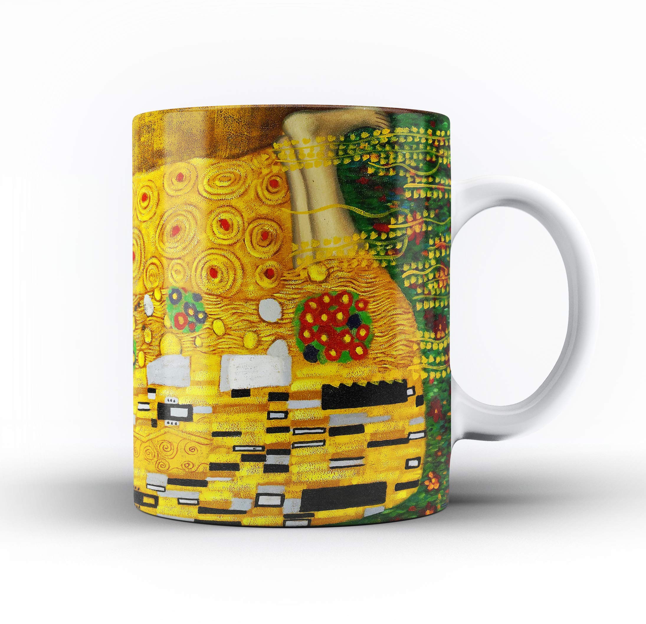 Classic Art Collection Ceramic Mug. 2. The Kiss by Gustav Klimt