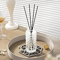 Vista 8 de ComSaf Juego de 6 jarrones de cristal, pequeños jarrones de diamante a granel, mini jarrones de flores para centros de mesa, botella vintage