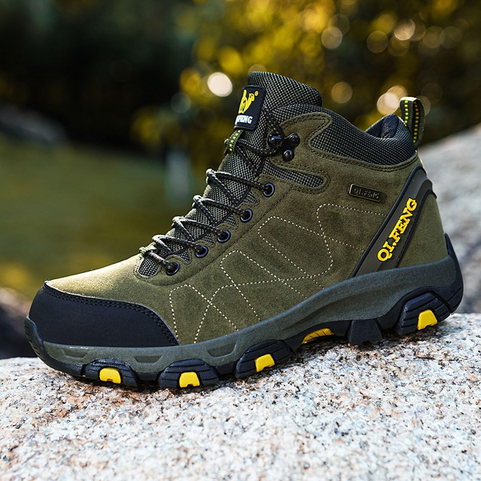 Zapatos de Hombre Pareja, Zapatos de Senderismo de Suela Gruesa, Zapatillas de montañismo al Aire Libre, Antideslizantes y cómodos para Trekking y Camping