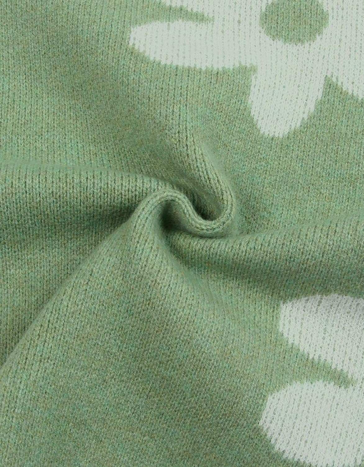 shermie Womens Floral Sweaters 2025 Fall Winter Loose Casua Long Sleeve Mock Neck Pullover Sweaters - Image 5