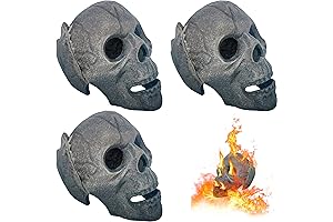 3 PCS Fireproof Fire Pit Skulls | 4.5 Inch Metal Skulls |...