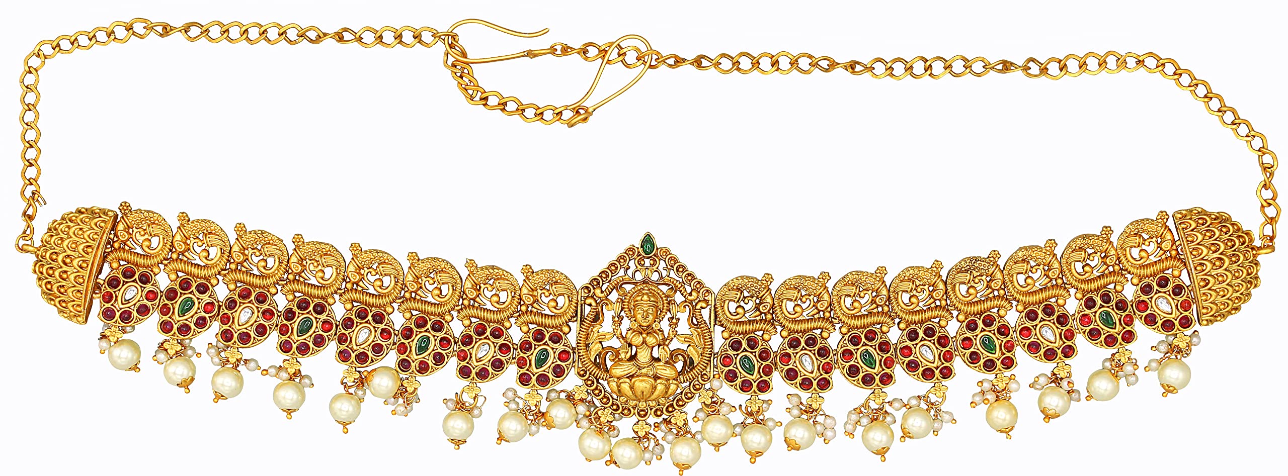 Nagneshi ArtGold Plated Women and Girl Fashion Metal Gold Plated Belly Chain Waist Belt Jewellery Kamarbandh Waistband