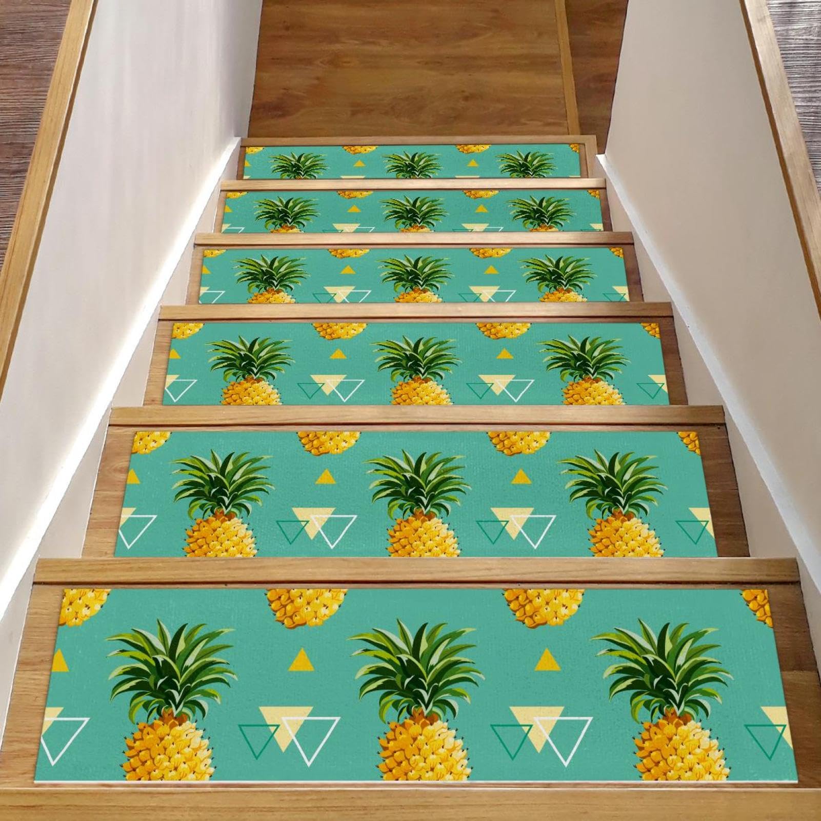 Alfombras para escaleras de madera de poliéster de 8x30 pulgadas pack de 15