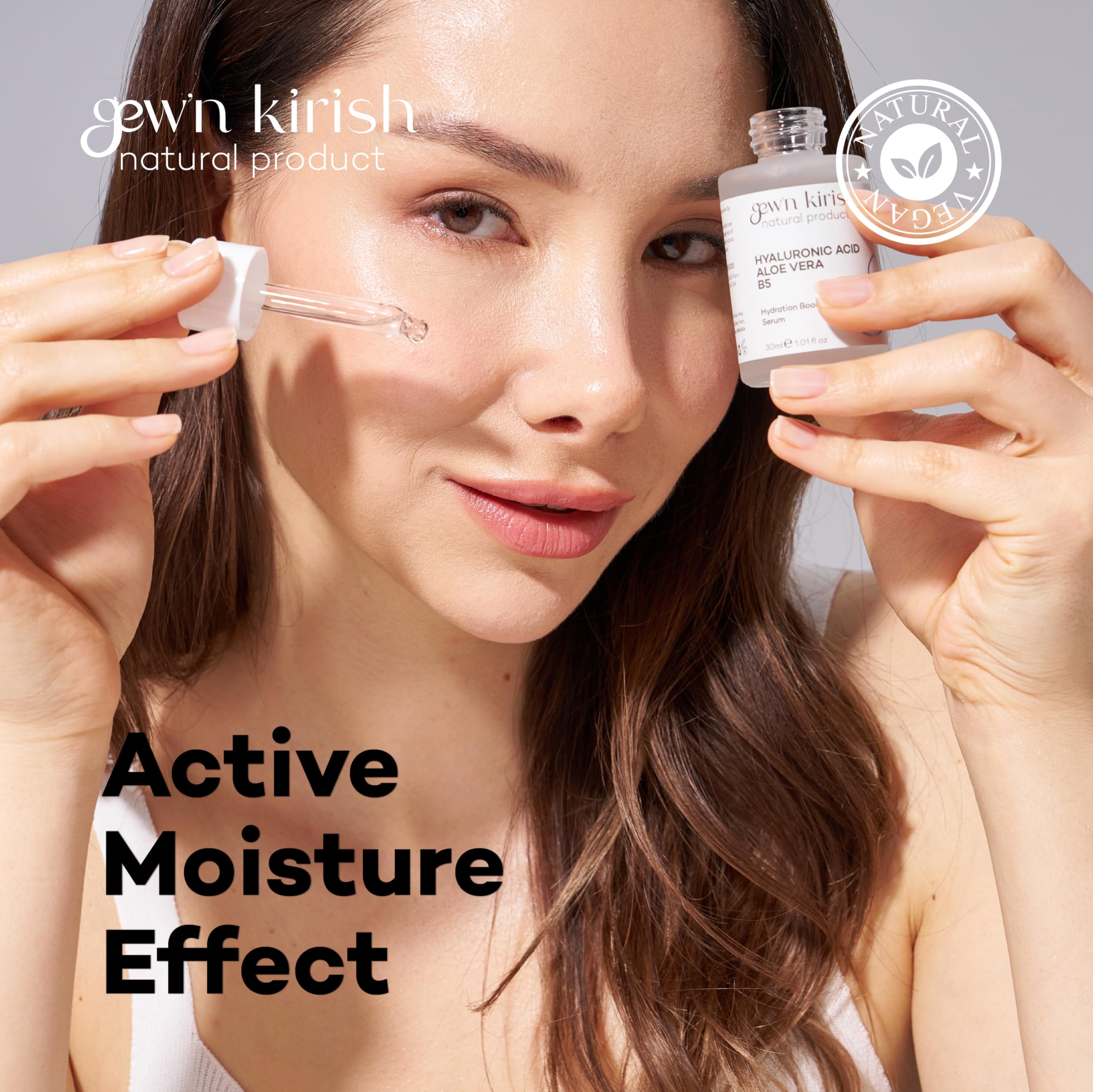 Hyaluron Serum Gesicht mit Vitamin B5 & Aloe Vera - Intensive Feuchtigkeit & Anti-Aging Gesichtspflege - Premium Hyaluron Serum hochdosiert für alle Hauttypen - Gesichtsserum Feuchtigkeit