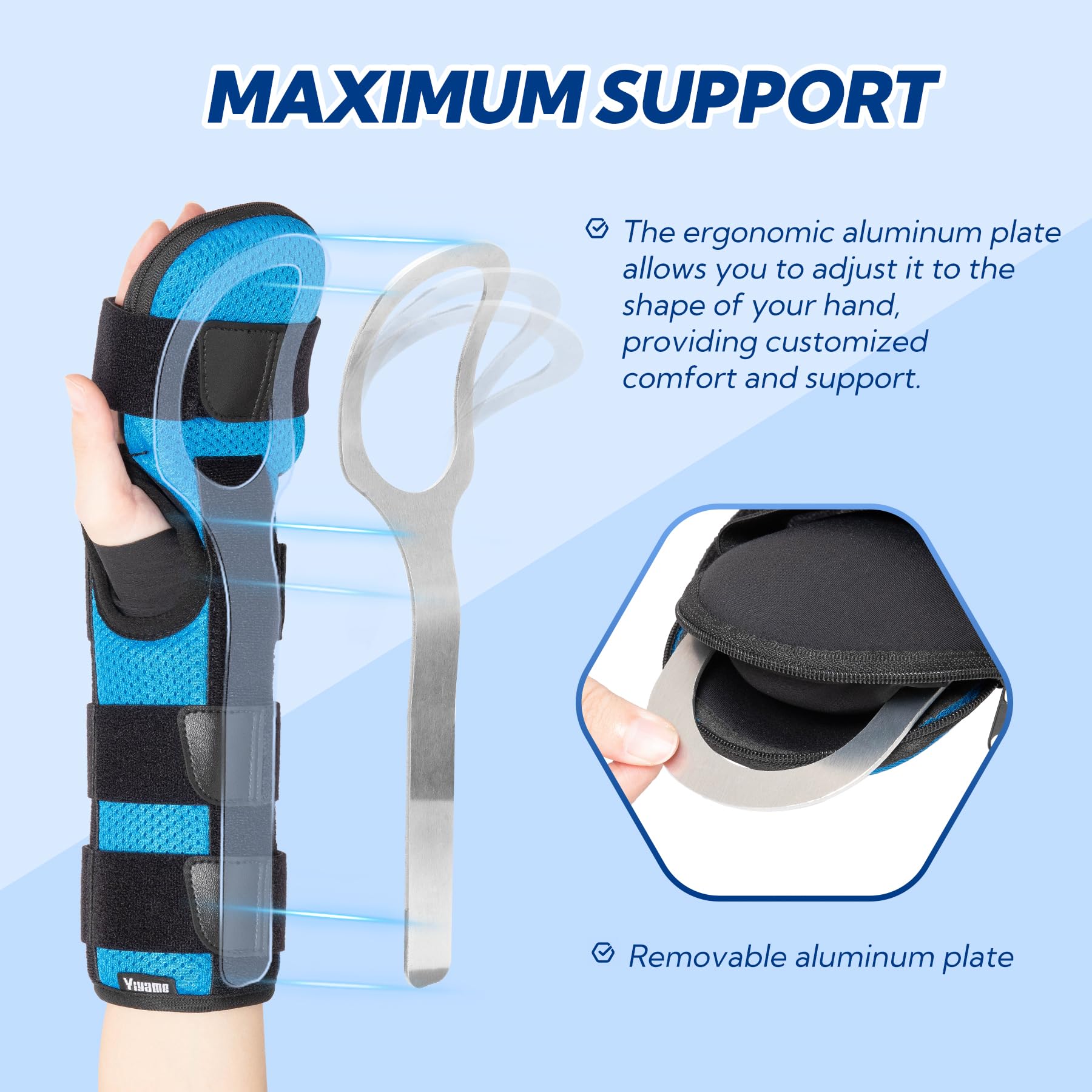 férula para mano en reposo Soporte nocturno, muñequera tunel carpiano, férula de mano, Soporte para muñeca y mano para artritis, lesiones de muñeca, tendinitis, mano izquierda, L