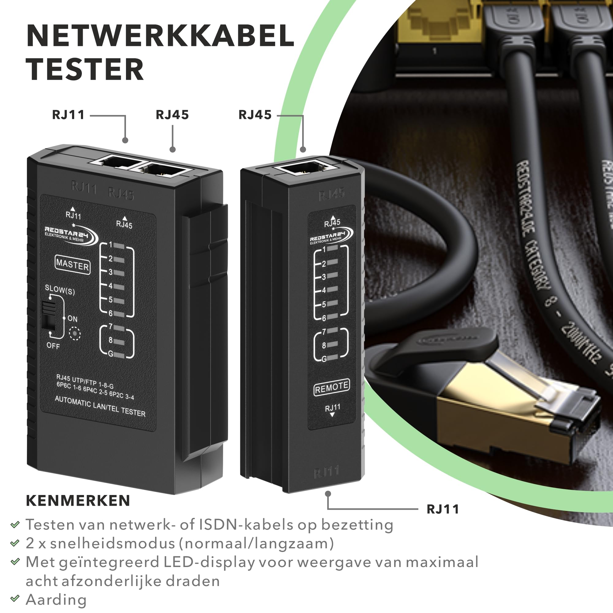 21-Delige Netwerktester Set – Complete LAN Tester Kabeltest- en Repara 21-Delige Netwerktester Set – Complete LAN Tester Kabeltest- en Repara