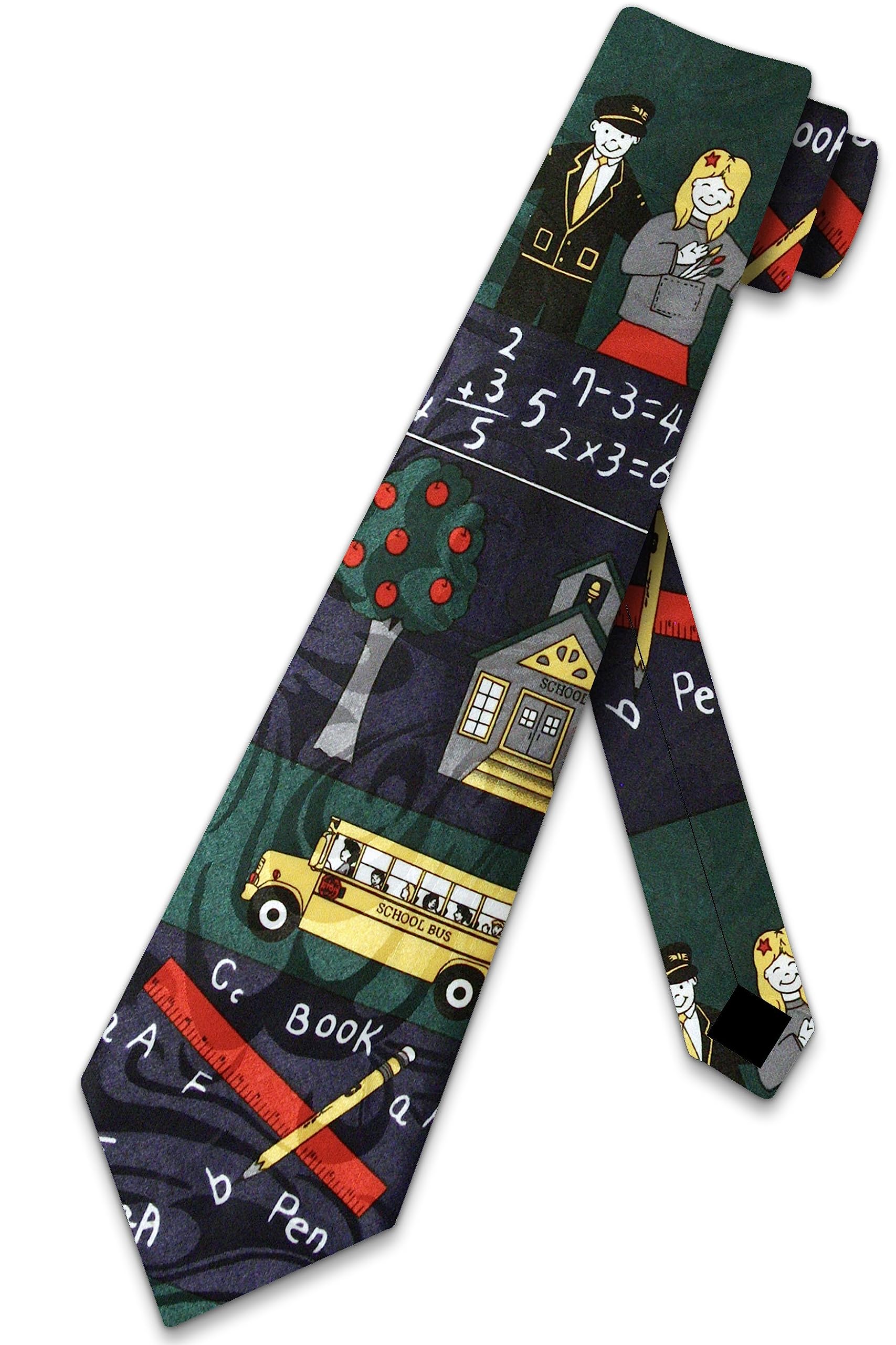 Zerosevenee Men's As Pic Education Ties School Necktie Teacher Tie For Math Neckties, Navy, One Size
