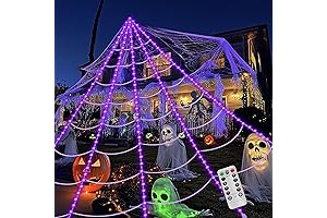 Brighter Spider Webs Halloween Decorations Lights