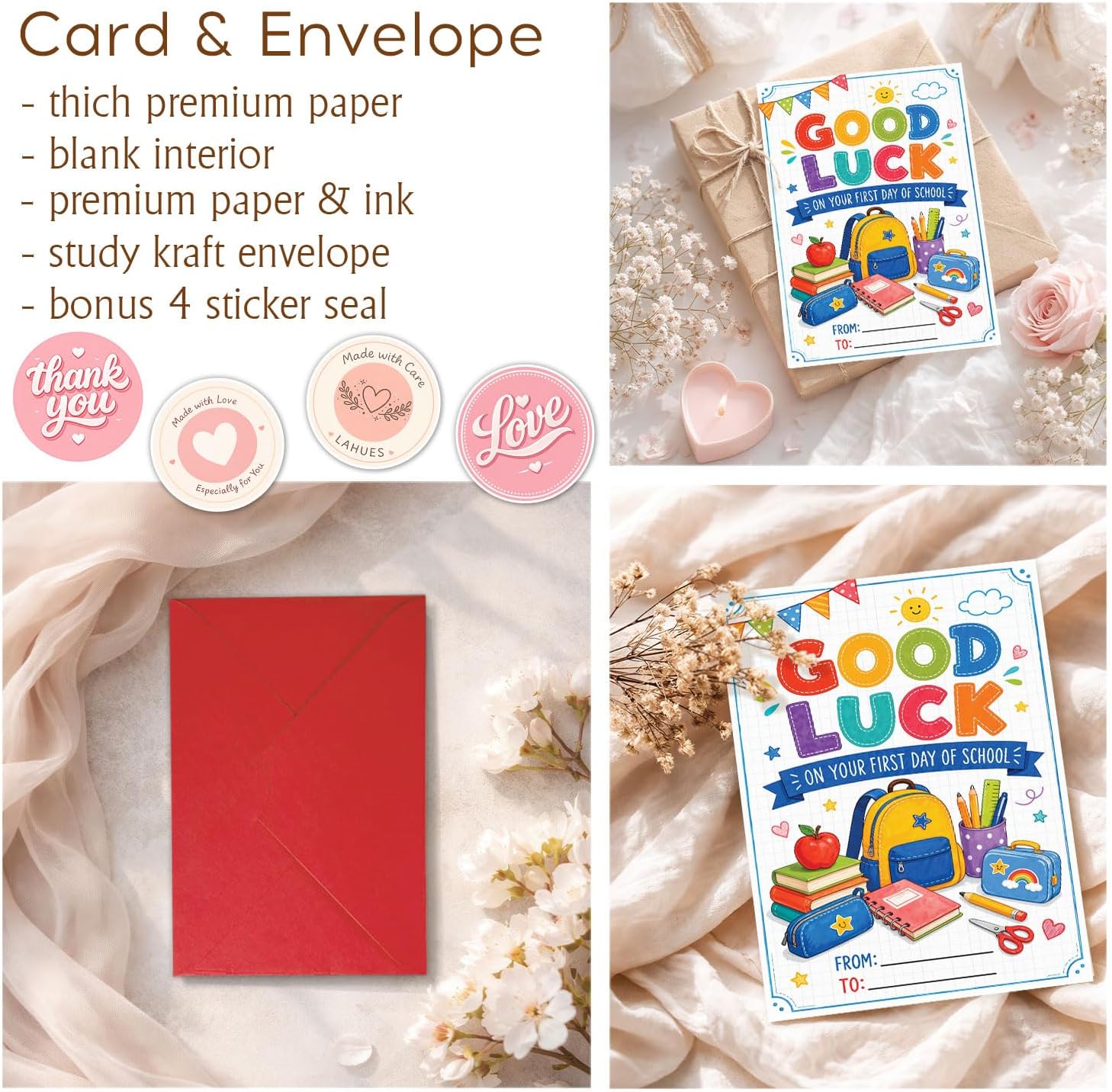 First Day of School Good Luck Card for Kids image 3