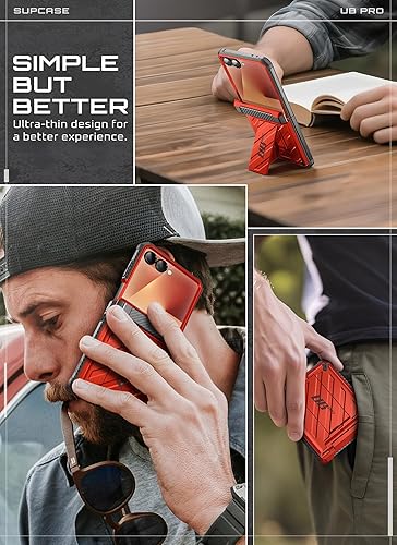 Miniatura 9 de SUPCASE Funda para Samsung Galaxy Z Flip 7 con soporte integrado y clip para cinturón (Unicorn Beetle Pro), protección de bisagra protector de