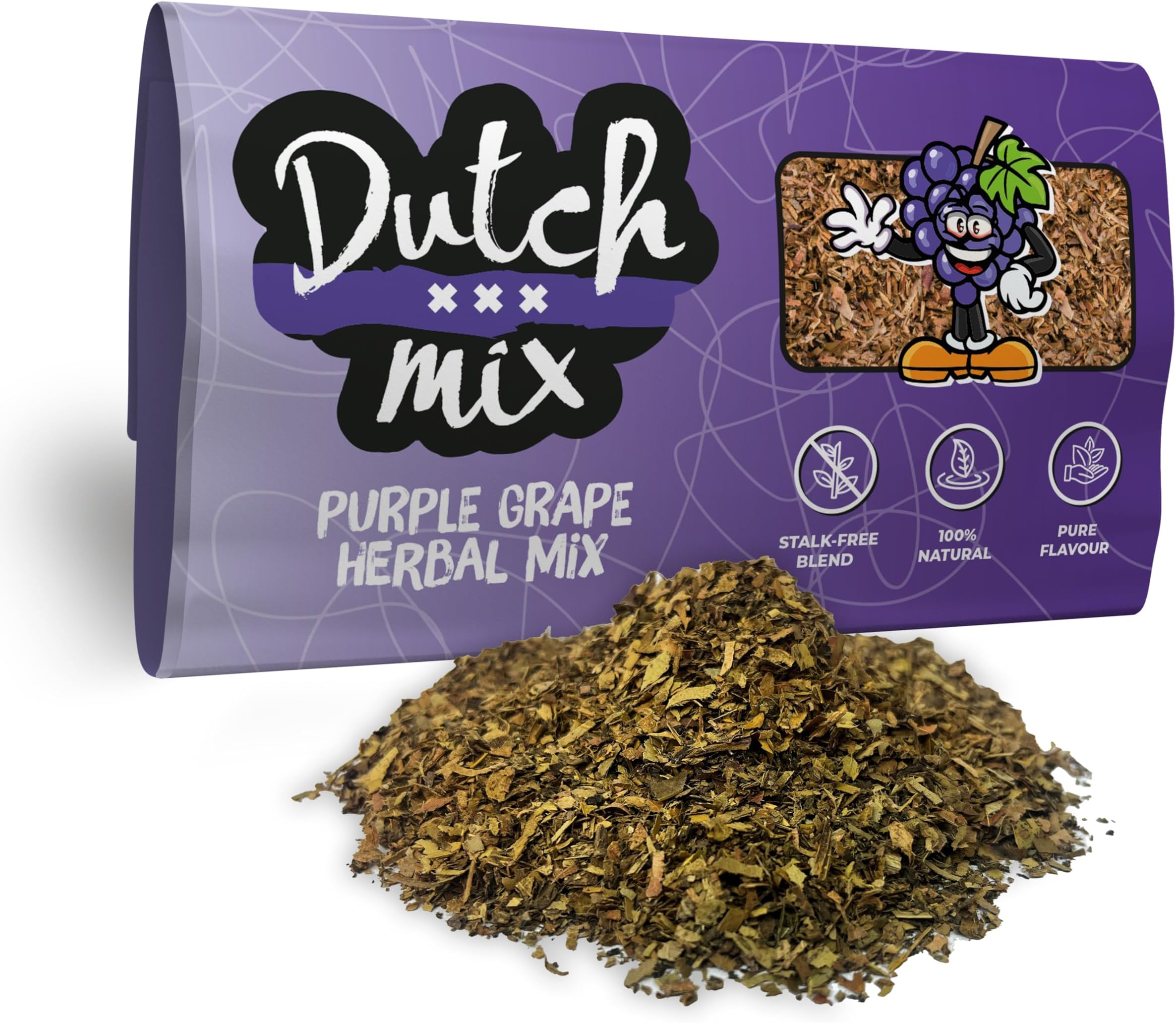 Purple Grape - Stalk-free & Natural - 30g Quality Herbal Mix - Amsterdam Herbal Mix as used in Coffee Shops