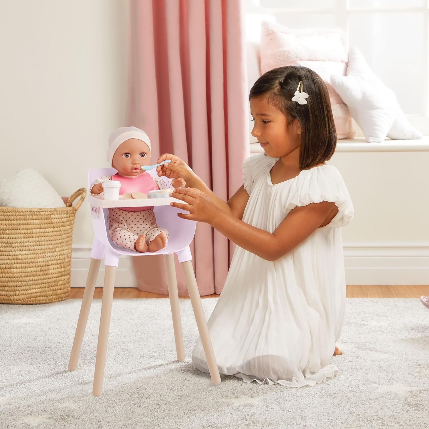 LullaBaby – Doll High Chair & Feeding Set