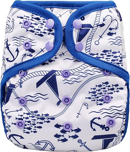 Miniatura 14 de OsoCozy Fundas de pañales de tela reutilizables de talla única, ajuste a presión ajustable y refuerzos de doble pierna para bebés niños y niñas de 8