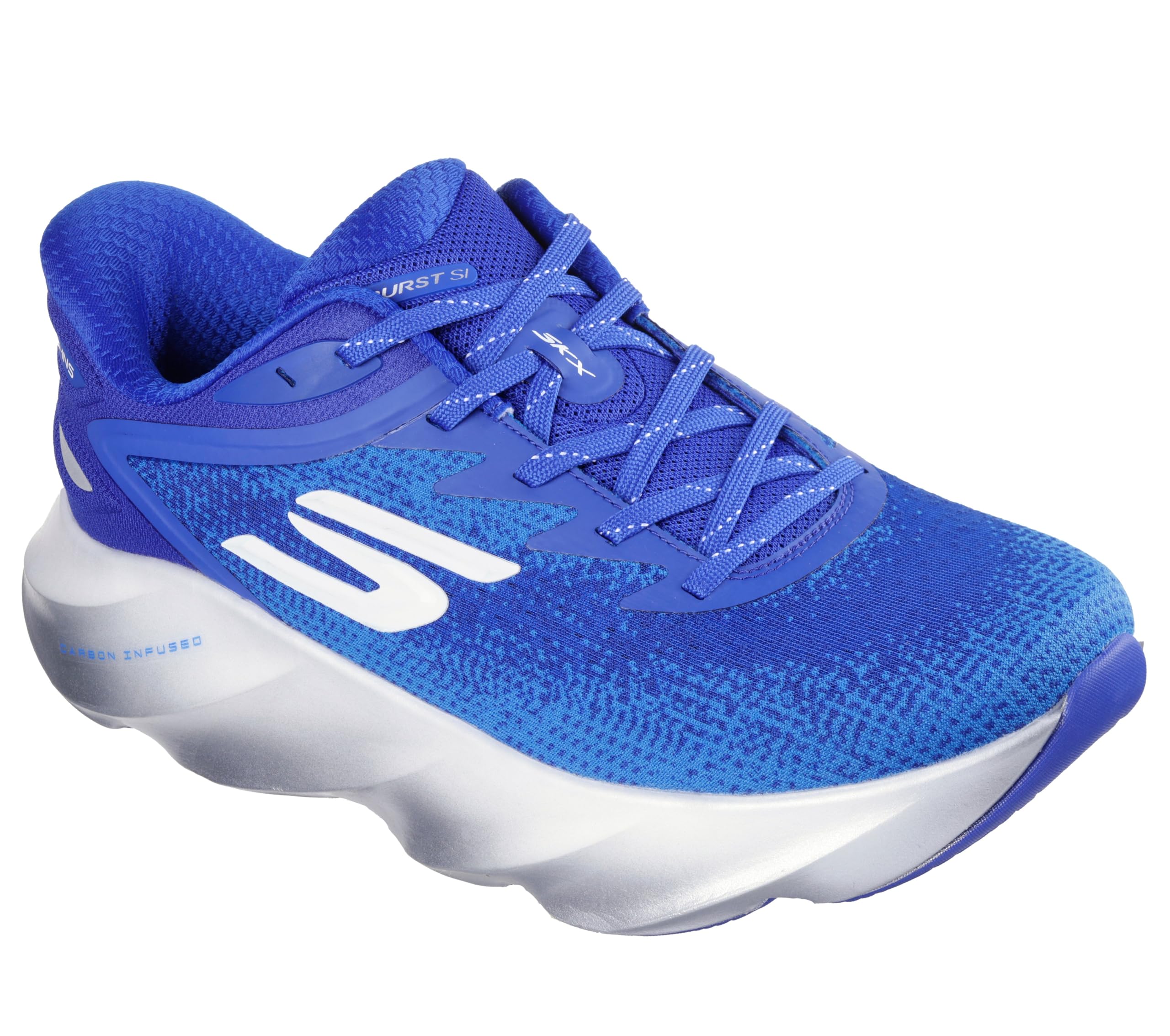 Skechers Men's Aero Burst Slip Ins Running Trainer, Royal Blue, 8 UK