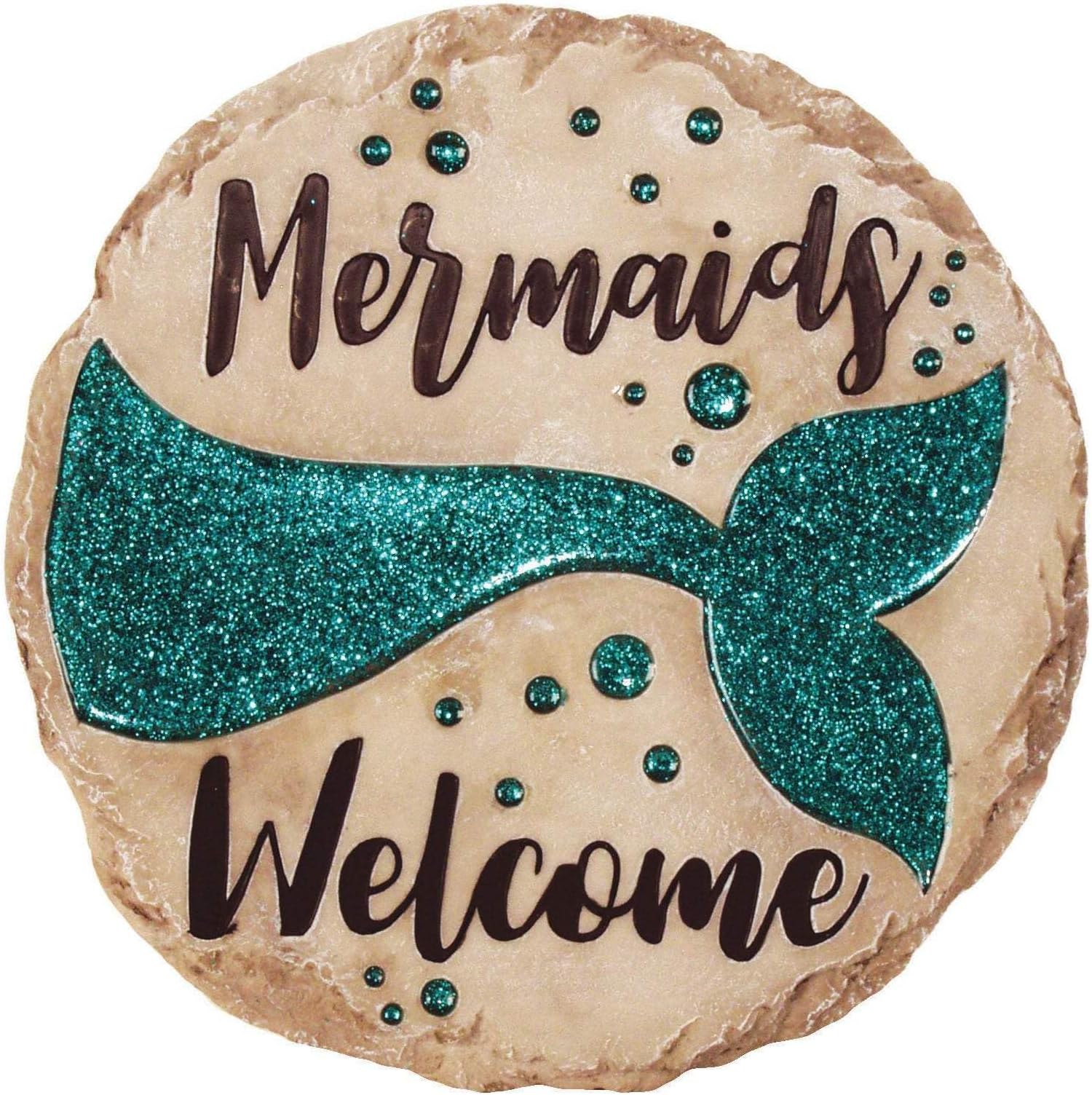 Garden Décor -Mermaids Welcome Stepping Stone - Decorative Stone for Garden