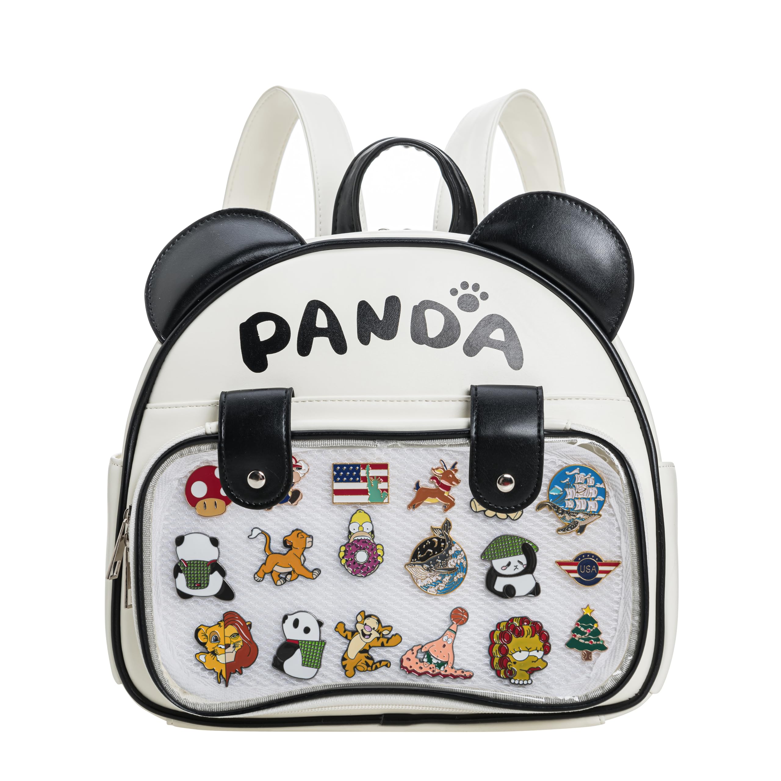 ZAROXOXSKawaii Ita Bag Backpack Panda Pin Display with Insert for Anime Cosplay