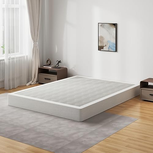 Miniatura 15 de Base de somier de 7 pulgadas tamaño king, base de colchón de metal resistente de 3000 libras, fácil montaje sin herramientas, sin ruido 7 pulgadas