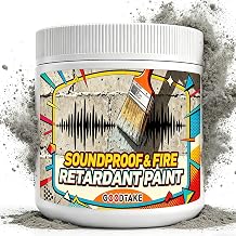 GOODTAKE Multi-Purpose Soundproofing & Fire Retardant Paint Sound Dampening Acoustic Coating for Walls, Ceilings, Floors Vibration & Noise Reduction for Home Theater, Bedroom, Studio 20 oz