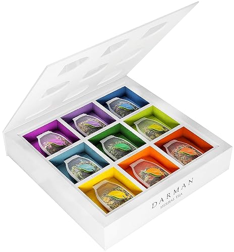 Té de hierbas armenias, 27 bolsas, 9 sabores, selección de hierbas de montaña premium, caja de regalo de té, regalo de cumpleaños