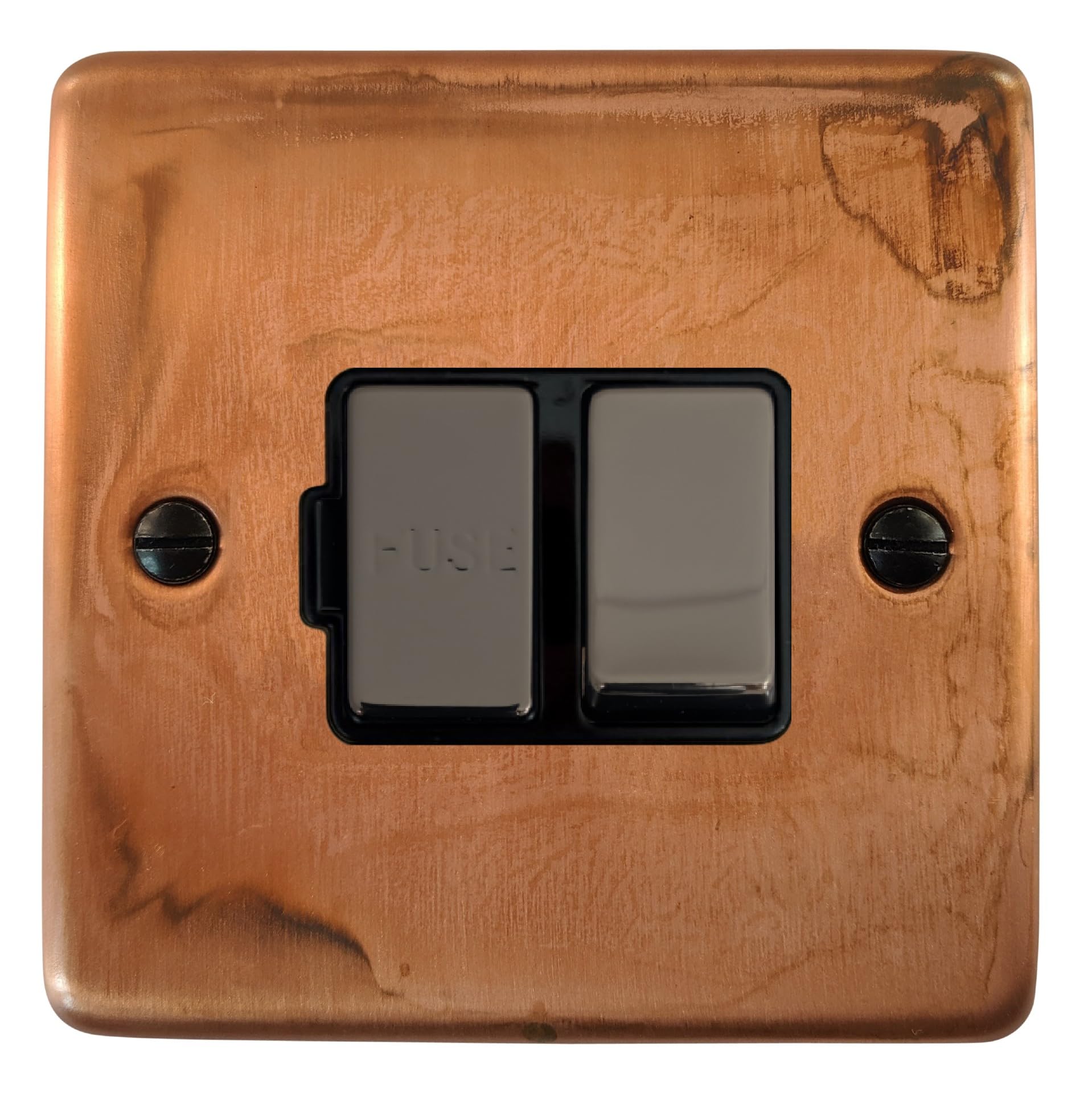 G&H Brassware Black Contour Tarnished Copper Switched Fused Spur ( Nickel Switch) - Ctc357