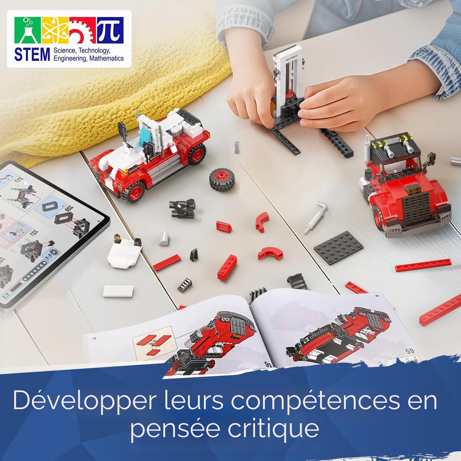 Mould King 24079 Chariot élévateur télécommandé technique 906 pièces Modèle de blocs de construction pour garçons et filles à partir de 8 ans (version statique)