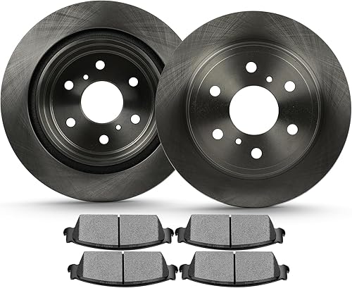 Miniatura 791 de Kits de frenos y rotores, rotores de freno SCITOO y 8 pastillas de cerámica para 08-12 para Chrysler Town & Country, 08-12 para Dodge Grand Caravan