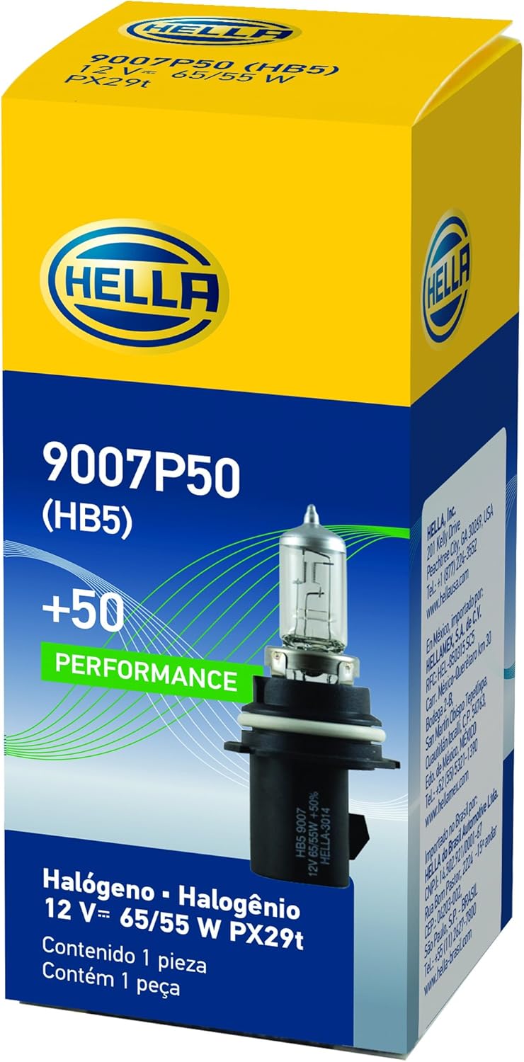 Hella H71070622 Optilux XY Series HB5 9007 Xenon Yellow Halogen Bulbs, 12V, 65/55W, 2 Pack