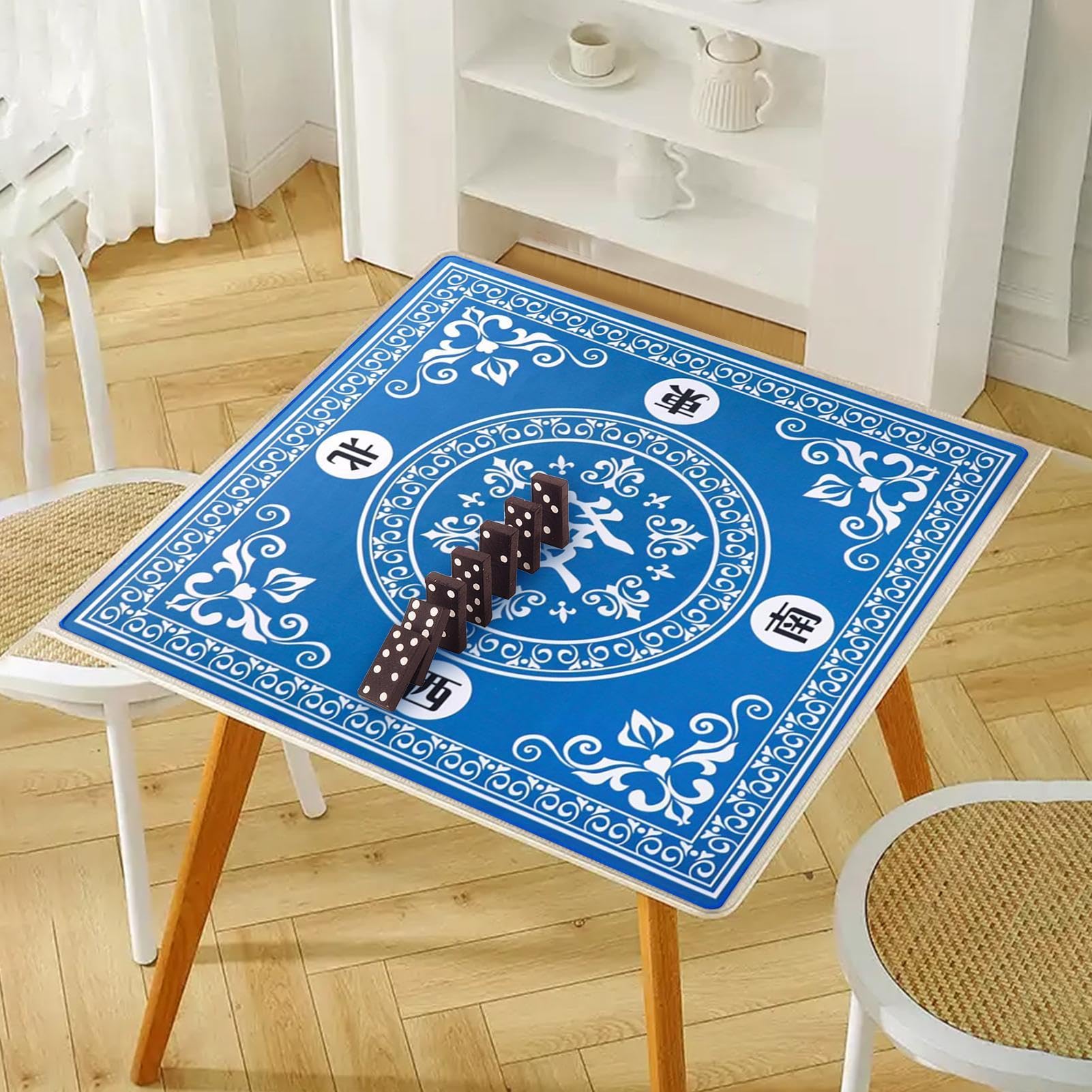Mata stołowa Mahjong – 80 x 80 cm, kwadratowa mata na stół do gier