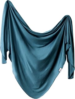Copper Pearl Steel Swaddle Blanket - Large 46x46 Soft Stretchy Knit Receiving Blanket for Newborns, Boys & Girls