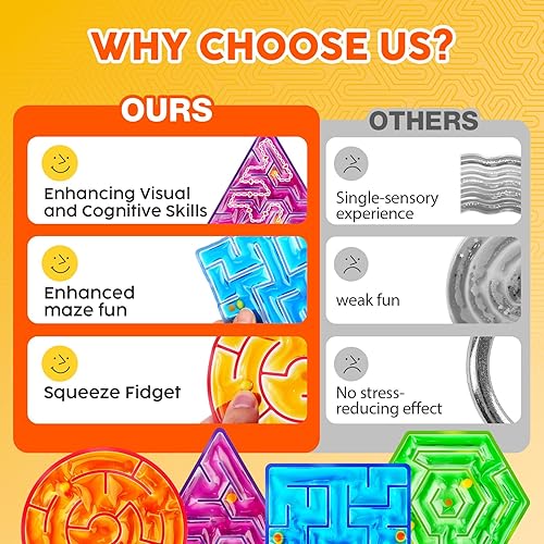 Miniatura 3 de Juguetes esponjosos sensoriales Fidget Toys para niños paquete de 4 juguetes sensoriales de laberinto para autismo, juguetes sensoriales con relleno