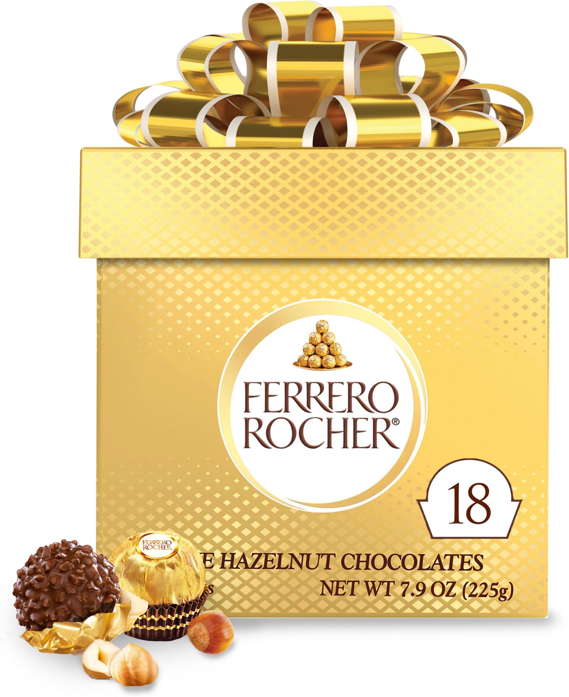 Ferrero Rocher Gift Cube, 18 Count,0.7 pounds