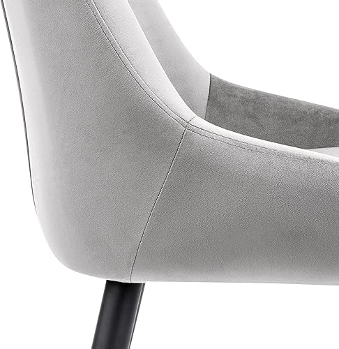 Miniatura 10 de DUHOME Juego de 2 sillas de comedor, silla decorativa tapizada copetuda, silla de ocio con respaldo alto de mediados de siglo, silla de terciopelo