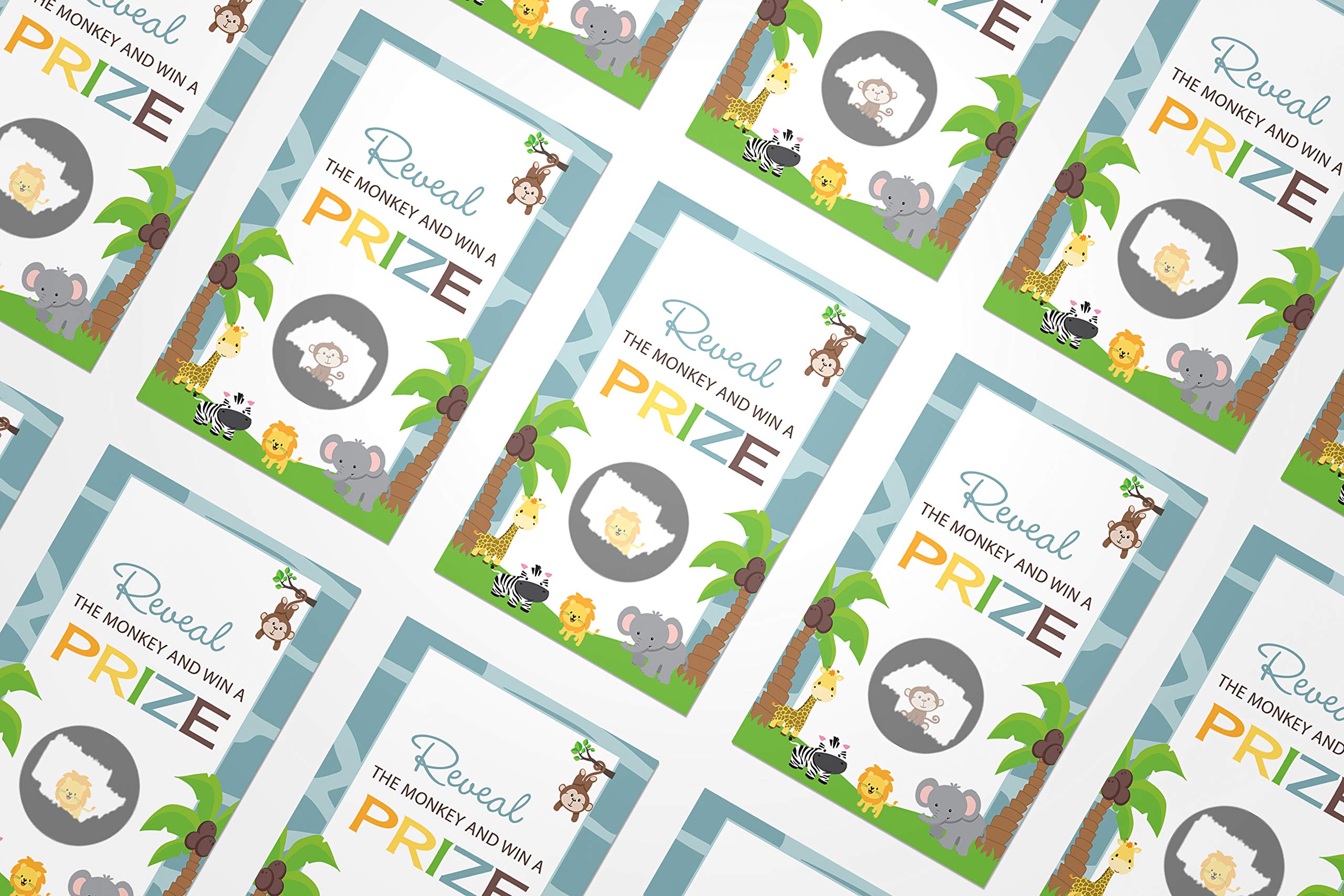 Buy Paper Clever Party Cute Jungle Scratch Off Game Cards (28 Pack