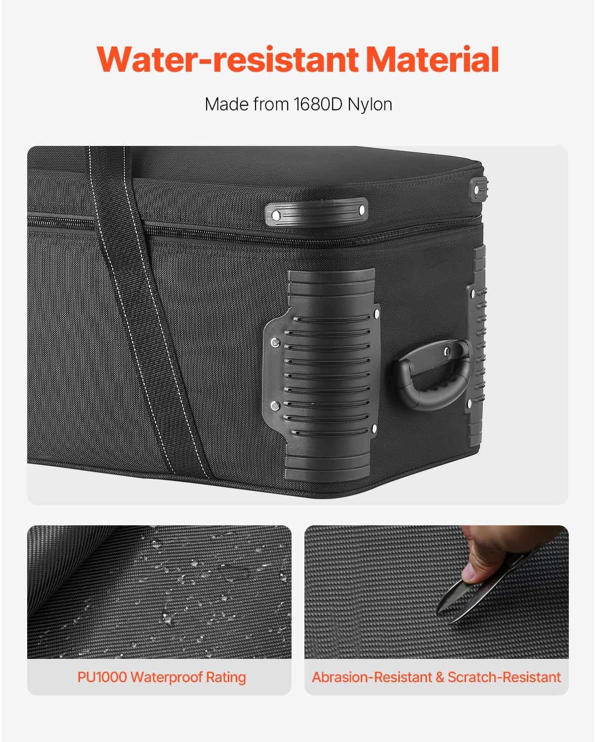 Happybuy Studio Equipment Trolley Case, 39.37 x 14.96 x 12.60 in (100 x 38 x 32 cm), Rolling Camera Bag with Wheels