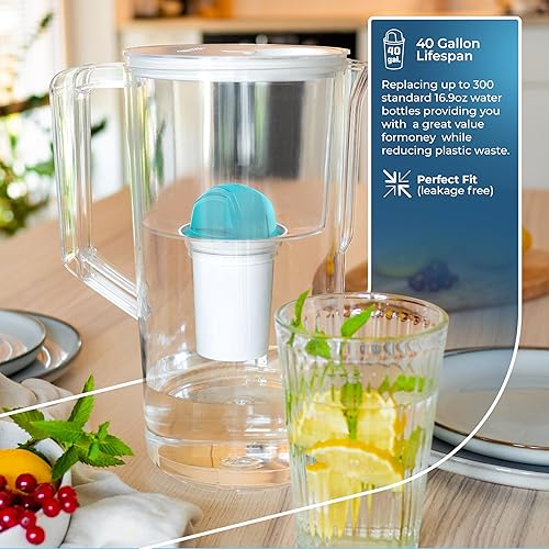 Miniatura 4 de Aqua Classic - Filtro de agua alcalino compatible con jarra y dispensador Brita  Cartucho de repuesto para filtro de agua Brita  Paquete de 3