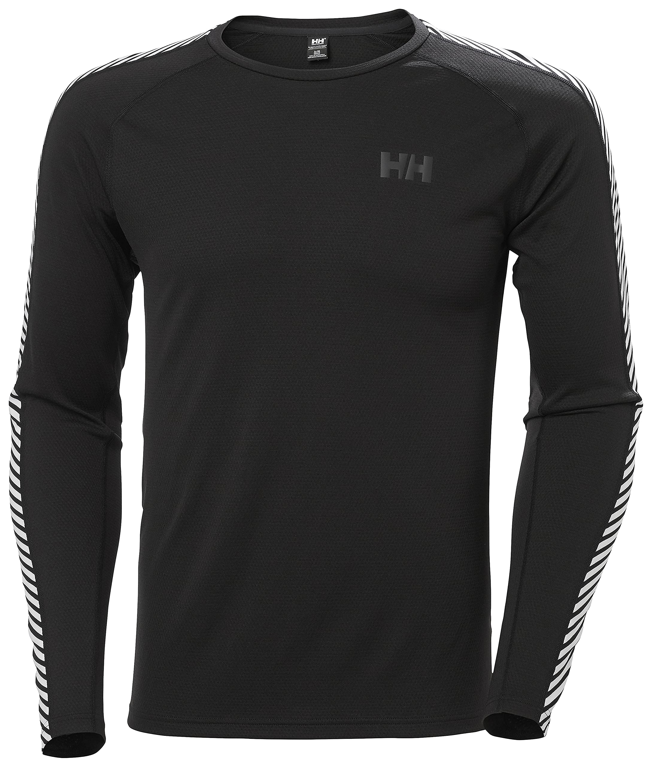 Helly Hansen Men's LIFA Active Stripe Crew, Black, 2XL