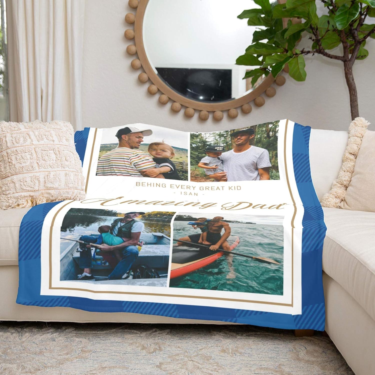 EastArts Custom Blanket with Photos on it, Customized Blanket with Pet Picture and Text for Lover and Friends